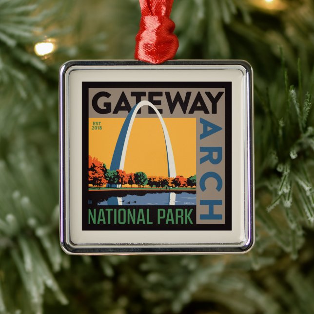 Gateway Arch | St. Louis, Missouri Metal Ornament (Tree)