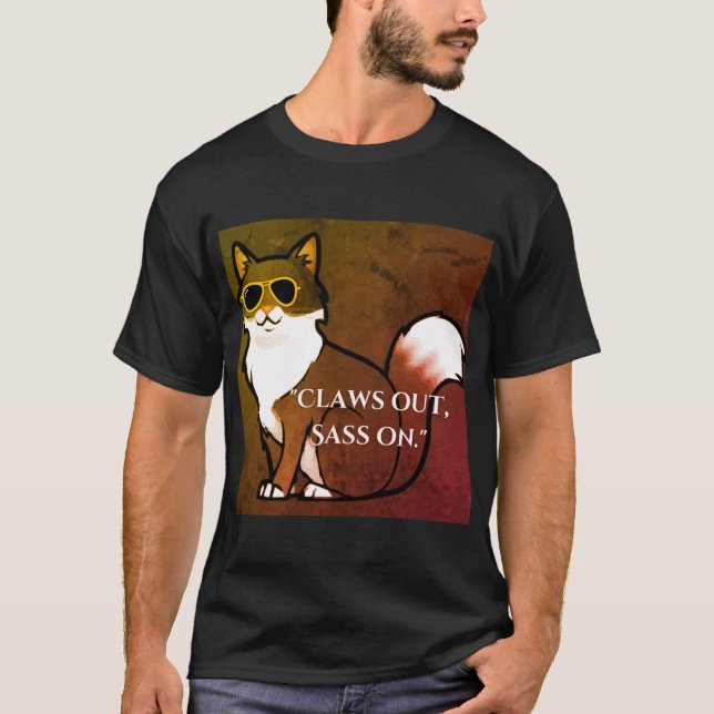 "Gateway Cat - Claws Out Sass On" T-Shirt (Front)