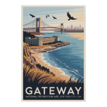 Gateway NY Art | Vintage Park Travel Poster