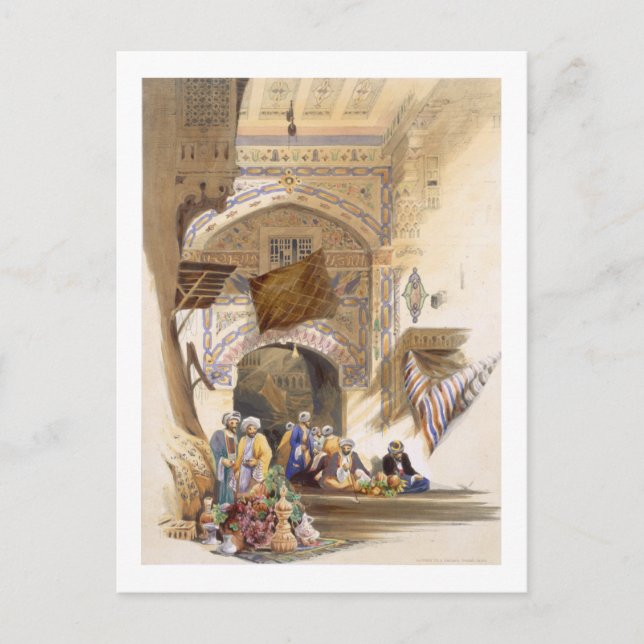 Gateway of a Bazaar, Grand Cairo, pub. 1846 (litho Postcard (Front)