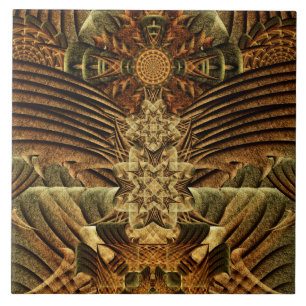 Gateway of the Ancients Mandala Ceramic Tile