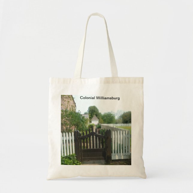 Gateway to 18th century Colonial Williamsburg Tote Bag (Front)