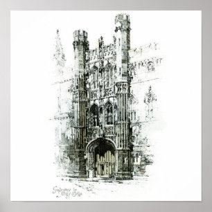 Gateway to Kings College Canvas Poster