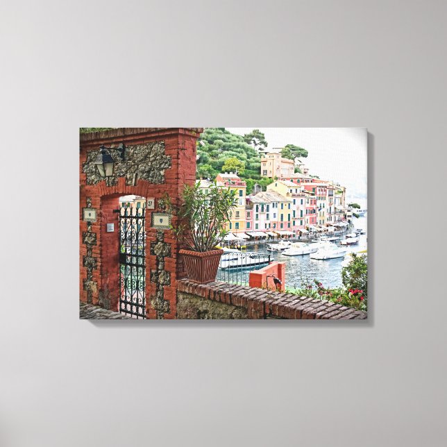 Gateway to Paradise in Portofino, Italia Canvas Print (Front)