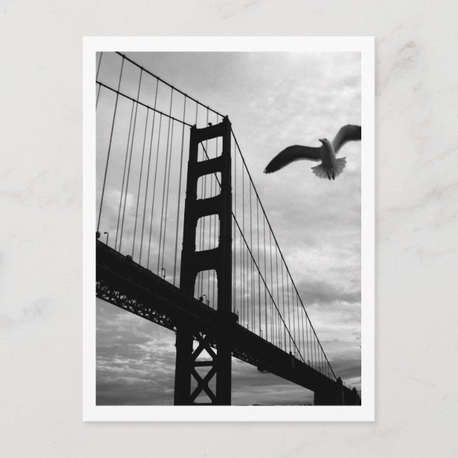 Gateway To the West, B&W Postcard (Front)