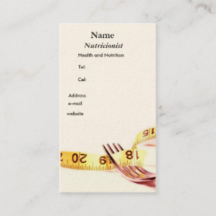 Gatfo and ribbon Nutritionist Business Card