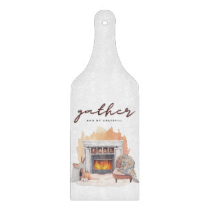 Gather and Be Grateful Friendsgiving Cutting Board