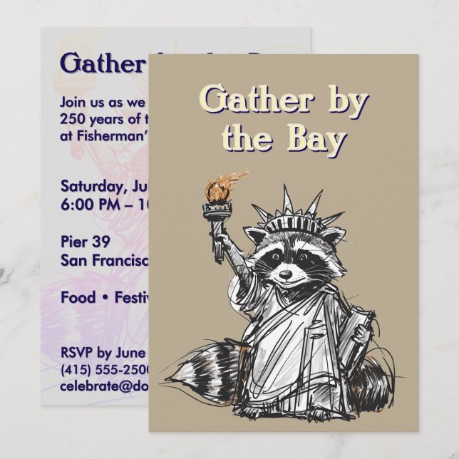 Gather by the Bay Liberty 250 Celebration Invitation (Front/Back)