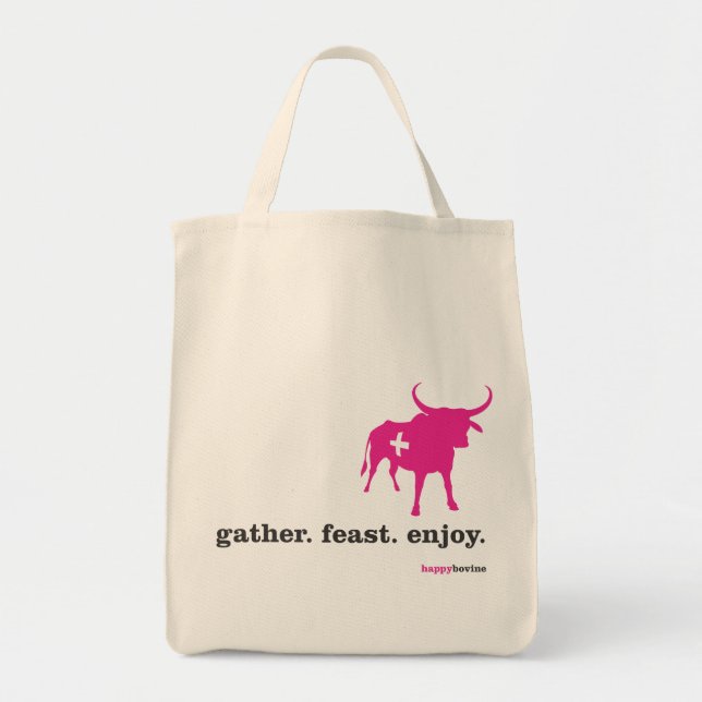 gather.feast.enjoy. tote bag (Front)