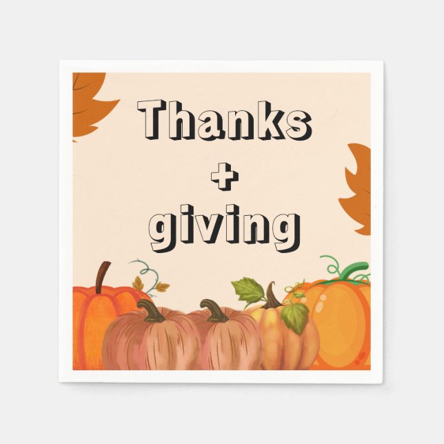 Gather & Give Thanks: Join Us for a Thanksgiving Napkins (Front)