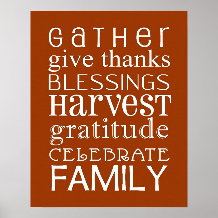 Gather & Give Thanks Poster