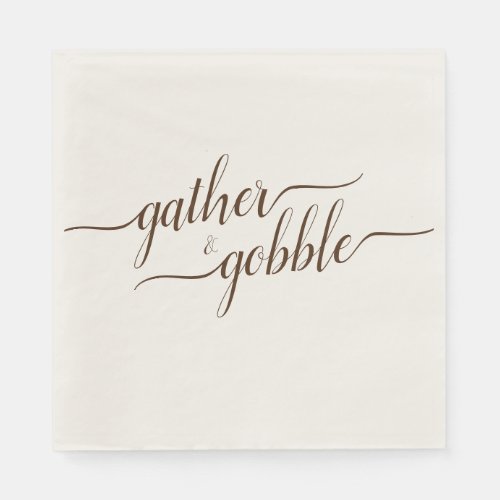 Gather  Gobble Elegant Thanksgiving Dinner Napkins