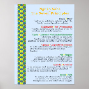 Gather ‘Round Kwanzaa Creations Nguzo Saba Poster