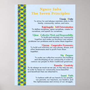 Gather ‘Round Kwanzaa Creations Nguzo Saba Poster