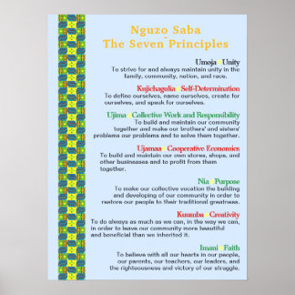 Gather ‘Round Kwanzaa Creations Nguzo Saba Poster