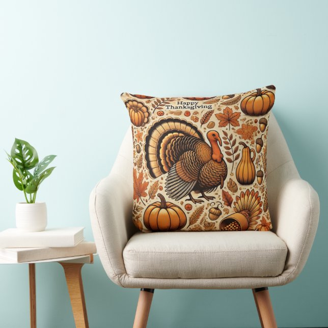 Gather 'Round the Table Throw Pillow (Chair)