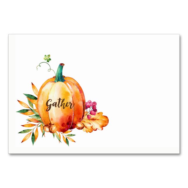 "Gather" Thanksgiving Table Place Card (Front)