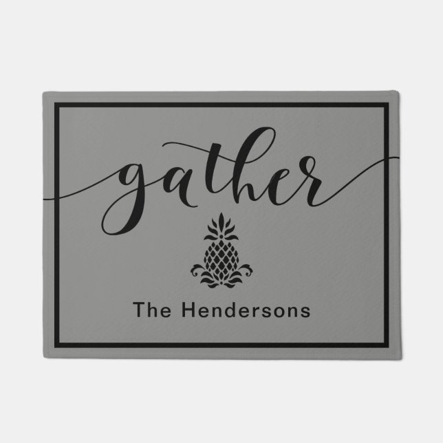 Gather the Family Personalized Welcome Doormat (Front)