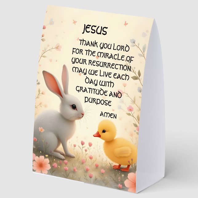 gather together for easter paper table tent  (Front)