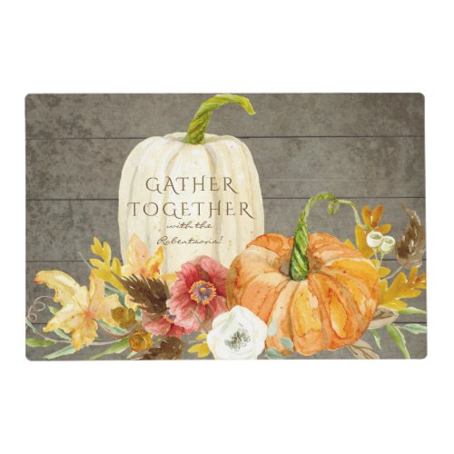 Gather Together Harvest Rustic Thanksgiving Decor Placemat