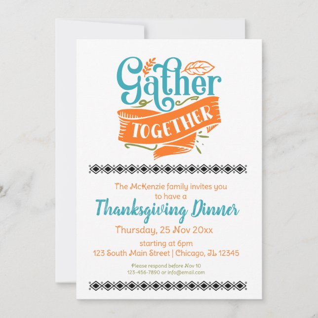 Gather together invitation (Front)