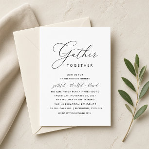 Gather Together Thanksgiving Dinner Invitation