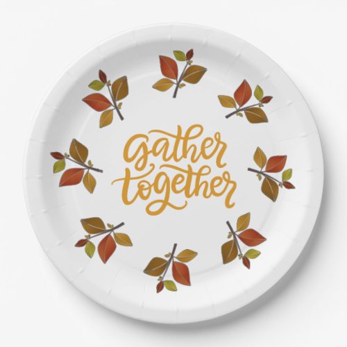 Gather Together Thanksgiving Paper Plates