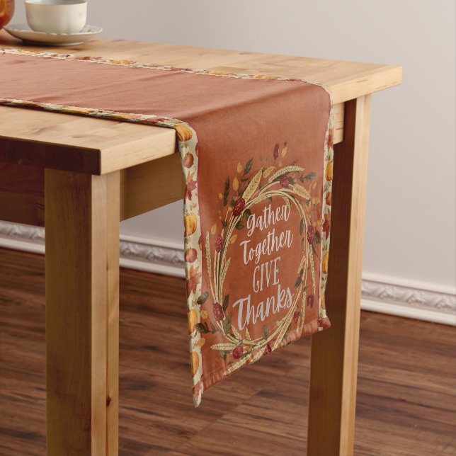 Gather Together Thanksgiving Table Runner (In Situ)