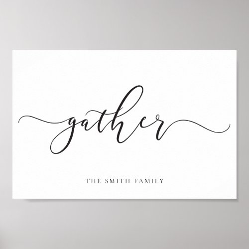 Gather Wall Art Customizable Family Name