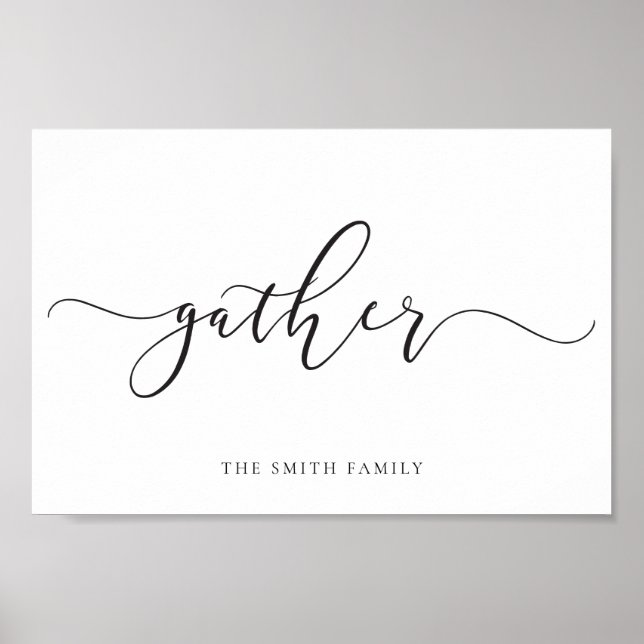 Gather Wall Art Customizable Family Name (Front)