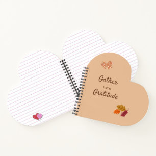  Gather with Gratitude Autumn Pumpkin and Leaves Notebook