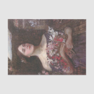 Gather Ye Rosebuds or Ophelia (study) - circa 1908 Tissue Paper