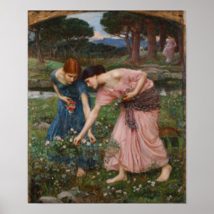 Gather Ye Rosebuds While Ye May - Waterhouse Poster