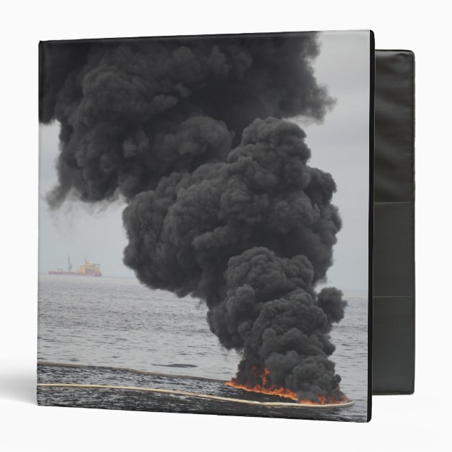 Gathered concentrated oil burns binder (Front/Inside)