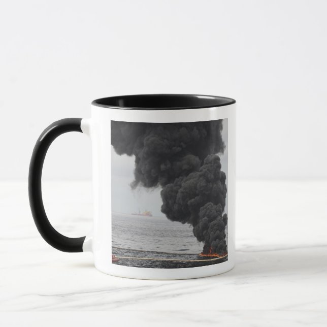 Gathered concentrated oil burns mug (Left)