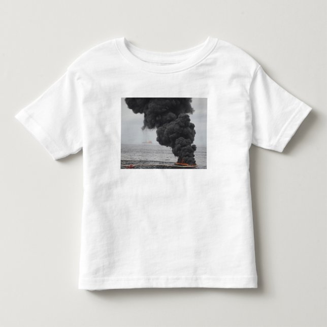 Gathered concentrated oil burns toddler t-shirt (Front)