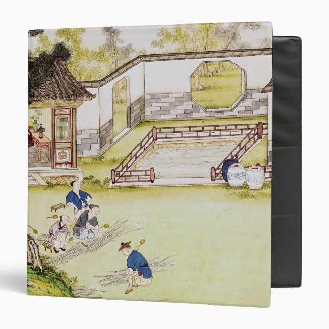 Gathering bamboo to make paper binder (Front/Inside)