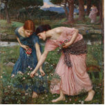 Gathering Flowers by John Waterhouse Statuette<br><div class="desc">completely customizable click "customize it" to see your options of adding,  deleting,  changing position,  size,  color and style, of text and images.</div>