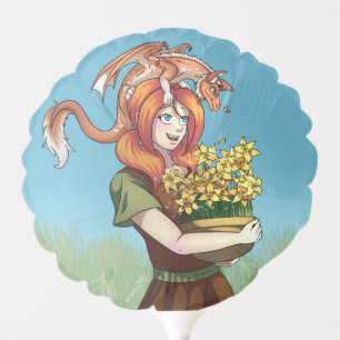 Gathering Flowers with a Dragon Balloon