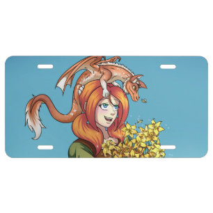 Gathering Flowers with a Dragon License Plate