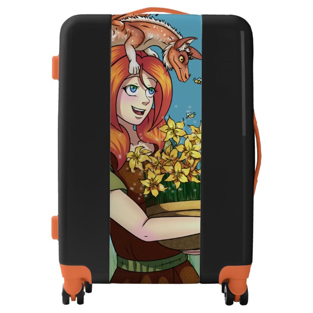 Gathering Flowers with a Dragon Luggage (Front)