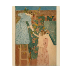 Gathering Fruit - Mary Cassatt - 1895 Wood Wall Art