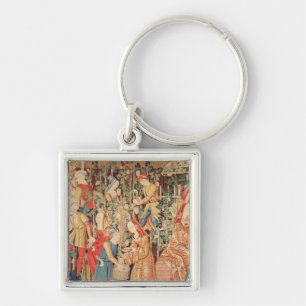 Gathering Grapes, detail of The Grape Harvest Keychain