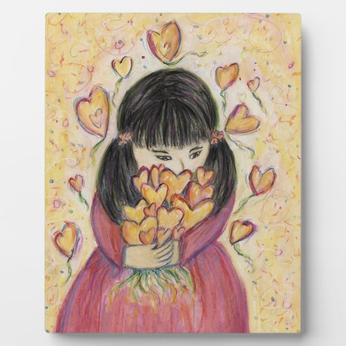 Gathering Love Hearts Art Print Plaque