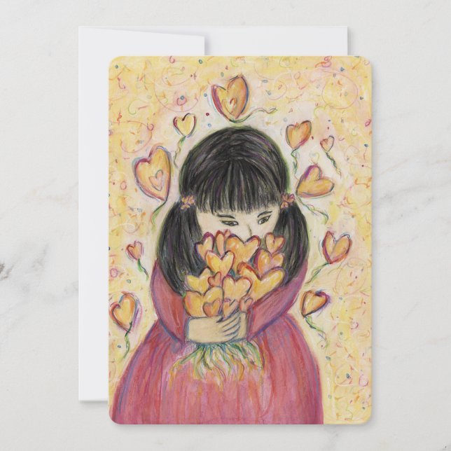 Gathering Love Hearts Colorful Invitations (Front)