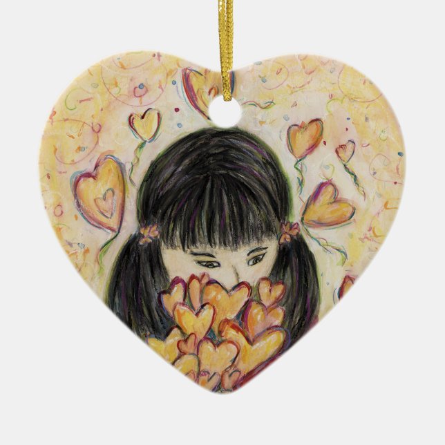 Gathering Love Hearts Holiday Gift Ornament (Front)