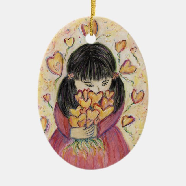 Gathering Love Hearts Holiday Gift Ornament (Front)
