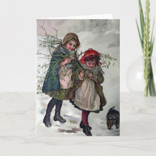 Gathering Mistletoe Holiday Card
