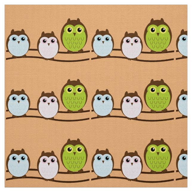 Gathering of Owls Fabric (Swatch)