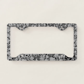 Gathering of Skulls Gray License Plate Frame